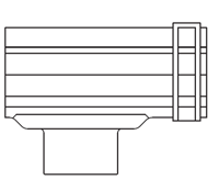 Classic Gutter Stop End Outlet (Wall Mounted) Left 