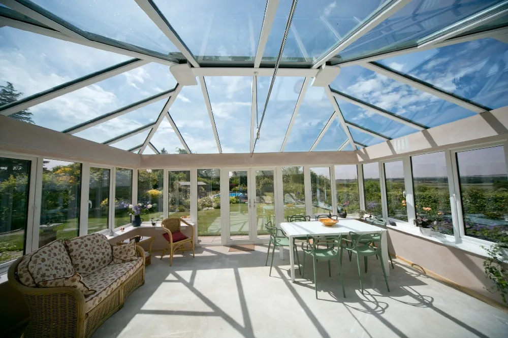 edwardian conservatory with outside view