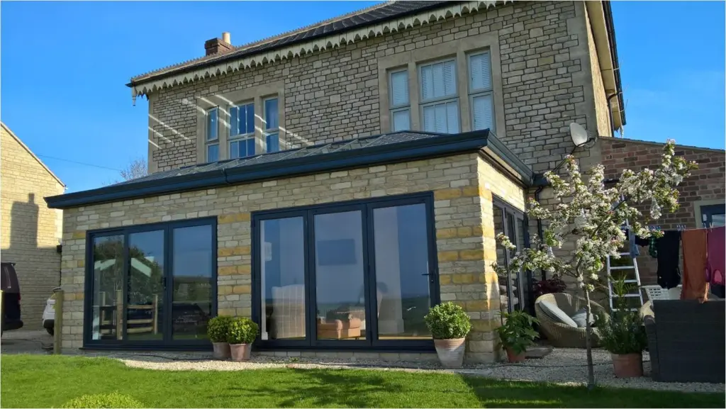 sunroom on victorian brick house